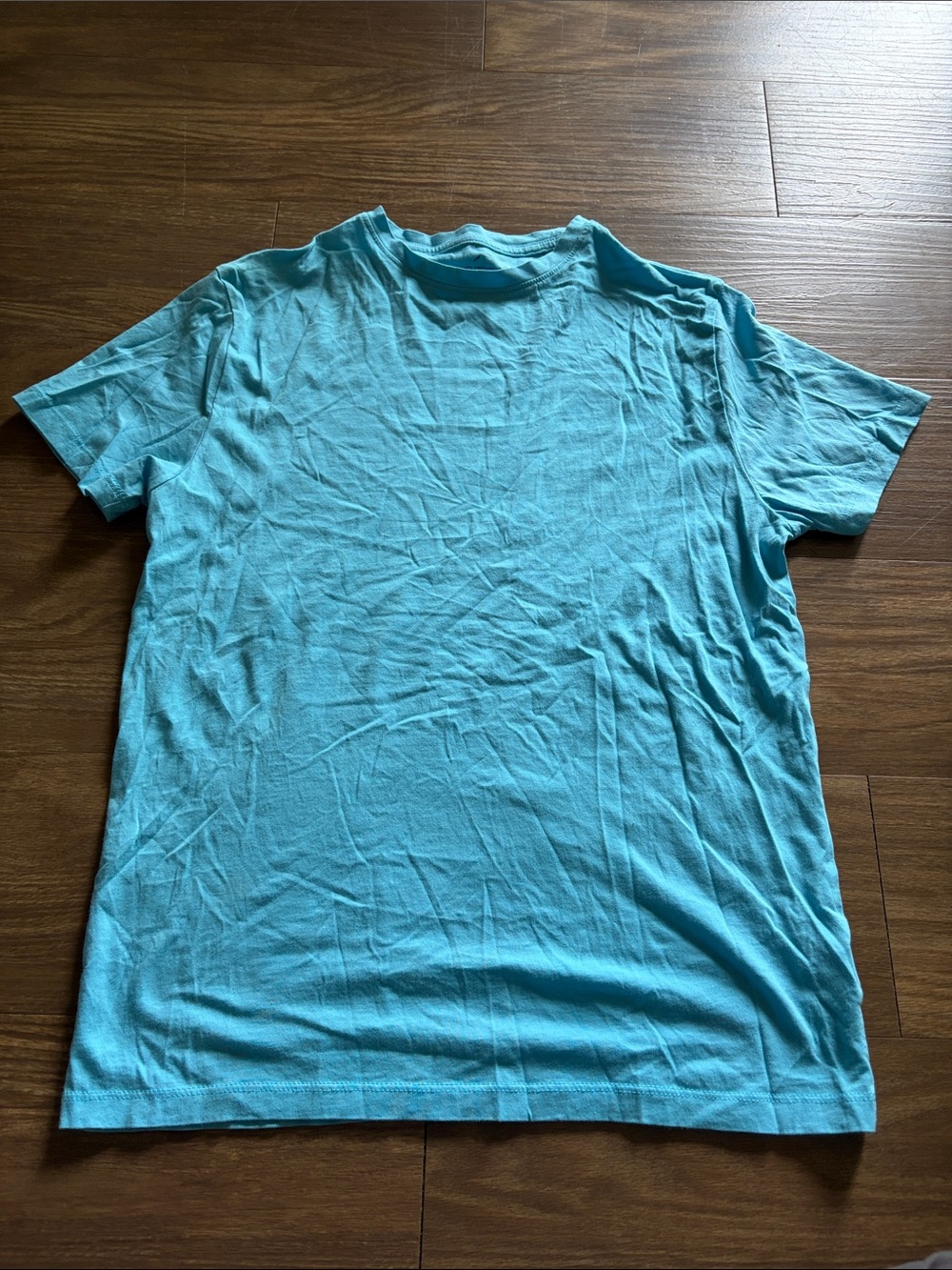 Men's Aqua Crew Neck T-Shirt